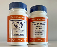 The Vitamin Shoppe Grape Seed Extract 100 mg 2 bottles 60 caps each = 120 total