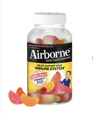 Airborne Immune Support Gummies 90 Count Vitamin C Assorted Fruit Flavors
