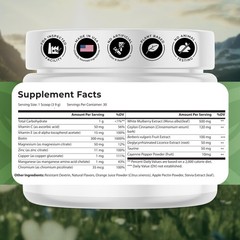 NATURES BLAST GlucoPowder with White Mulberry Extract & Ceylon Cinnamon Orga…
