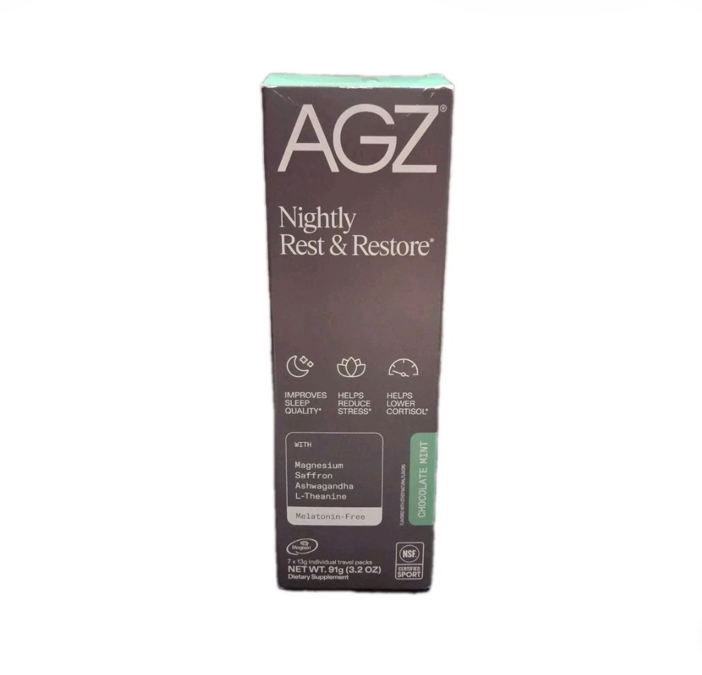 AGZ Nightly Rest & Restore Sleep Supplement – Chocolate Mint 7 ct Exp 06/27