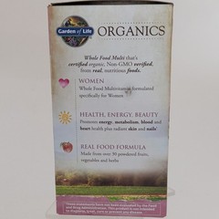 Garden of Life Women’s Multi Multivitamin 120 Vegan Tablets Non-GMO Exp 04/2028