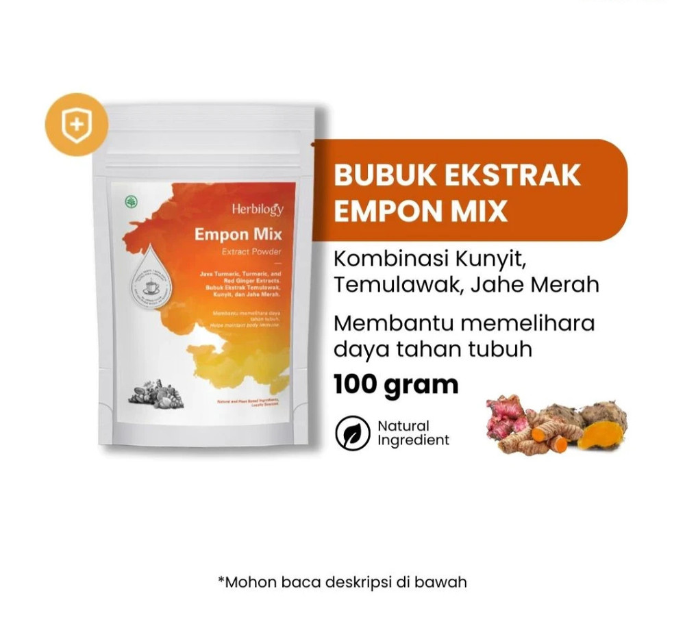 Herbilogy Empon Mix (Turmeric, Javanese Curcuma, and Red Ginger Extract Powder)