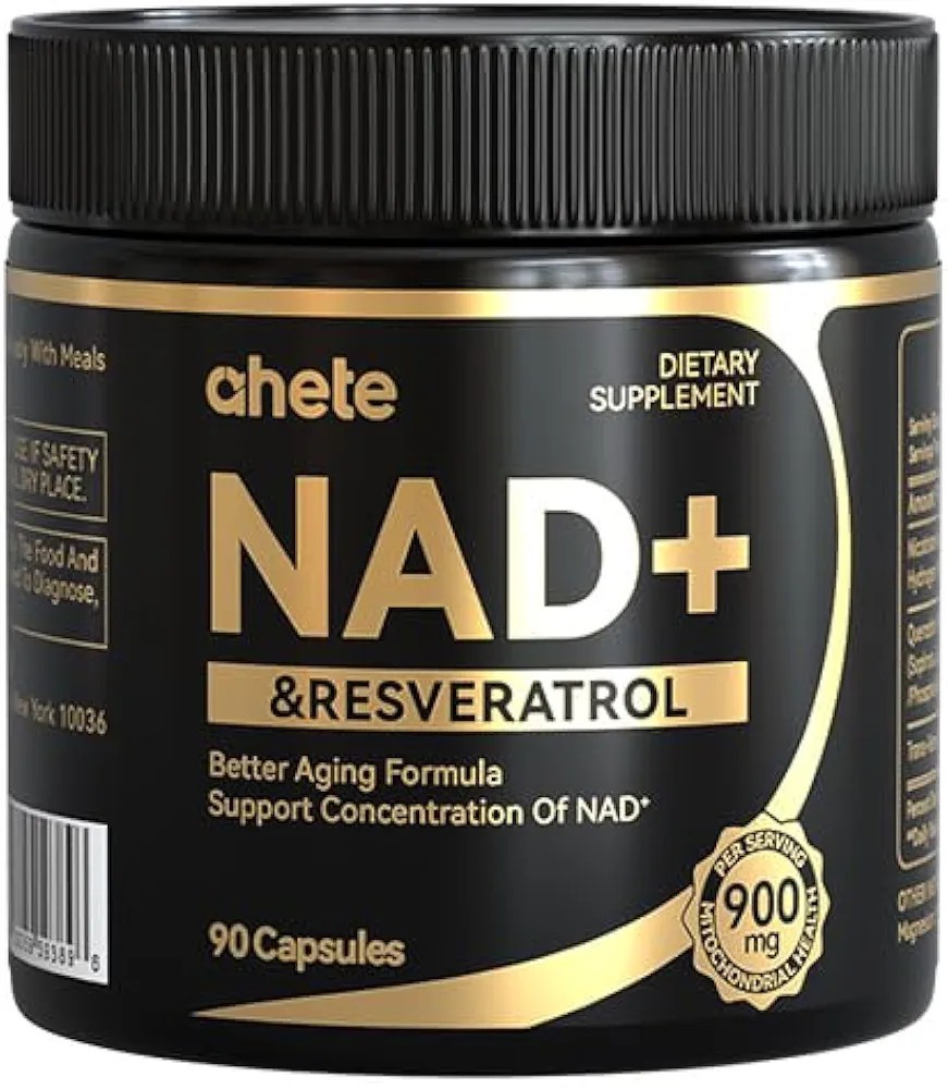 Ahete NAD+ & Resveratrol Supplement 900mg 90 Capsules Energy Support 45 Day