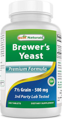 Brewers Yeast 500Mg 240 Tablets (1000Mg Serving) – 3Rd Party Lab Tested for Qual