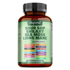 24-in-1 Soursop Shilajit Sea Moss Lion’s Mane – Antioxidants, Joint, Skin Health
