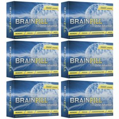 BrainPill Supplement for Concentration Memory Focus – Pack of 6.
