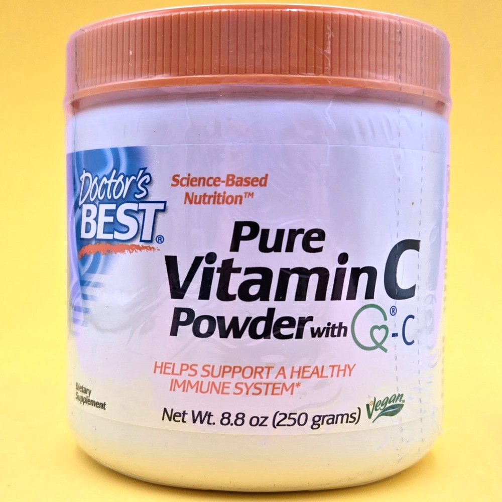 Pure Vitamin C Powder by Doctors Best with Q-C 8.8 oz, Support for Immune Health