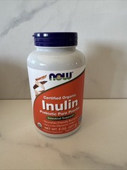 NOW FOODS Inulin Prebiotic Pure Powder Organic 8 oz / 227 g Intestinal Support