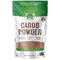 NOW Foods, Carob Powder, Dry Roasted, Additive-Free, Nutritious Substitute