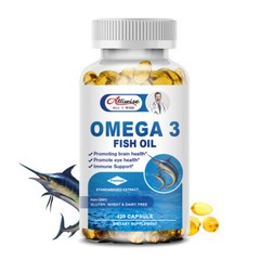 Omega 3 Fish Oil Capsules 3x Strength 3600mg EPA & DHA, Highest Potency