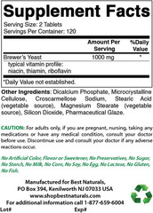 Brewers Yeast 500Mg 240 Tablets (1000Mg Serving) – 3Rd Party Lab Tested for Qual
