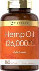 Hemp Oil Capsules Cold Pressed Non GMO Gluten Free Aceite de Cáñamo Suplemento