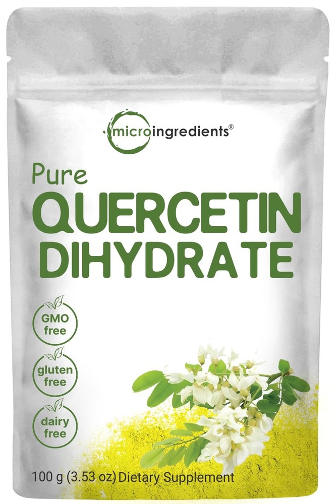 Quercetin Dihydrate Powder 500mg Per Serving 100 Grams Pure Antioxidant