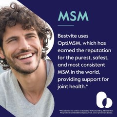 MSM 1000mg made with OptiMSM (240 Capsules)- Gluten Free