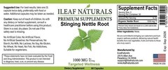 iLeafNaturals Stinging Nettle Root Powder Capsules 1000MG – 60 Veggie Capsules