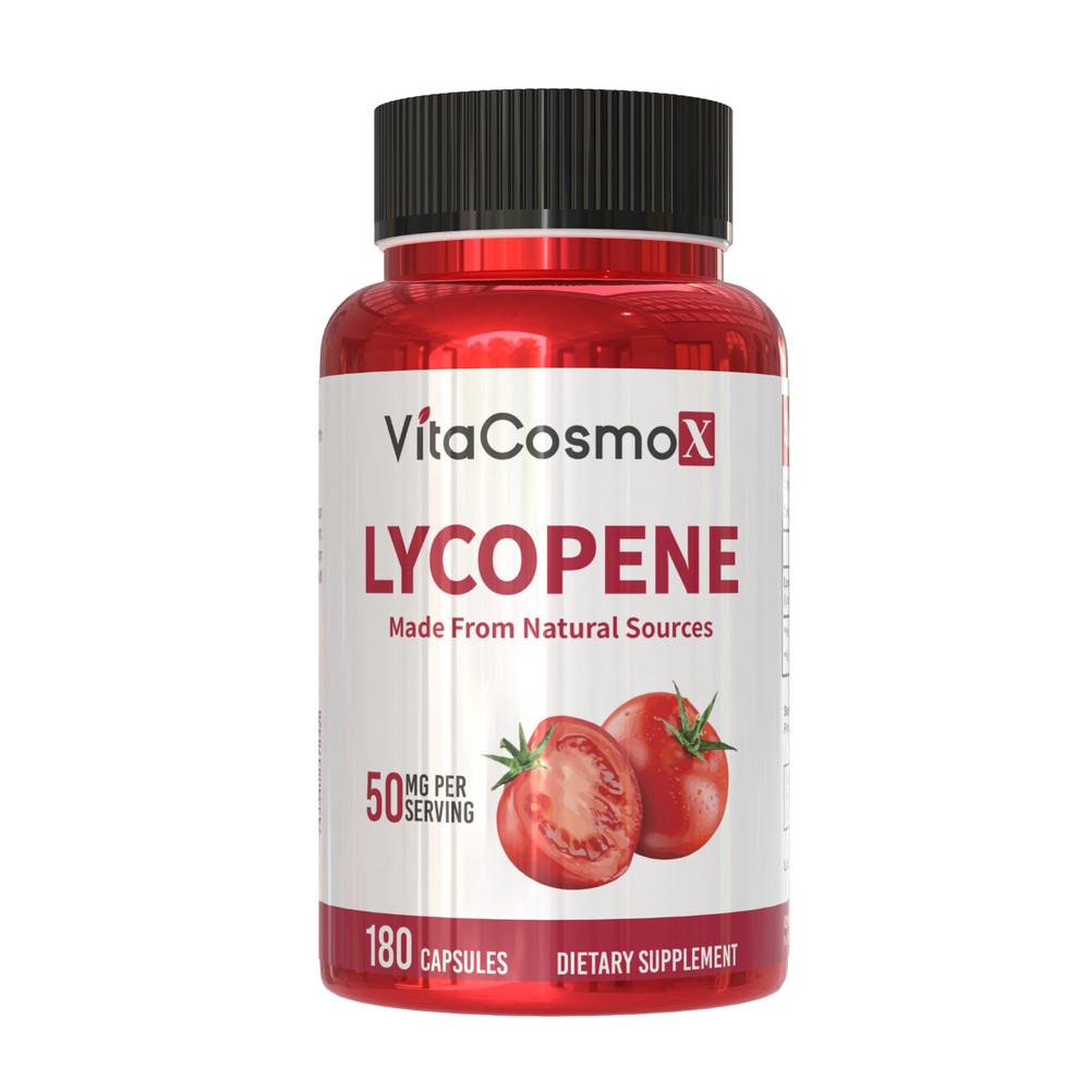 VitaCosmoX Lycopene 50mg Antioxidant & Prostate Health Support 180 Capsules