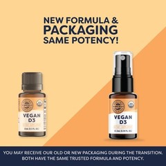 Vimergy Vegan D3 Organic 15mL 96 Servings Immune Support Gluten-Free