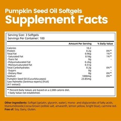 NEW Vivonu 2-in-1 Pumpkin Seed Oil 1000mg Saw Palmetto 300 Softgels