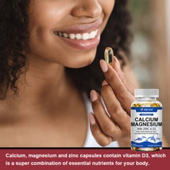 Complemento de Calcio, Magnesio, Zinc y Vitamina D | 60 Comprimidos Vegetariano