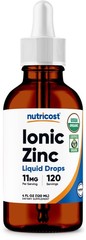 Nutricost Organic Ionic Zinc Drops (11mg) 4 fl oz – Liquid Drops, USDA Organic