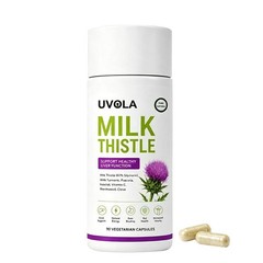 3x Uvola Milk Thistle Supplement,80% Silymarin Liver Support Formula,90 Capsules