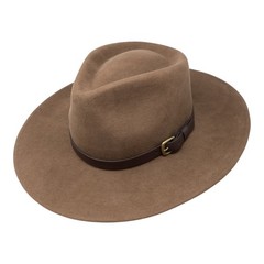 B&S Premium Lewis – Wide Brim Fedora Hat – 100% Wool Felt – Water Resistant -…