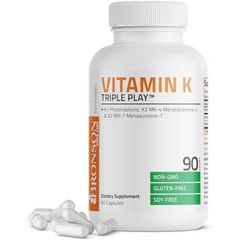 Vitamin K Triple Play (Vitamin K2 MK7 / Vitamin K2 MK4 / Vitamin K1) Full Spectr