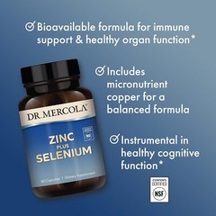 Zinc Plus Selenium, 90 Servings (90 Capsules), Dietary Supplement, S