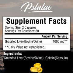 Grassfed Beef Liver Capsules 500mg – Support Energy Production, Enhance Immunity