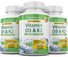 Nutricost Vitamin K2 (100mcg) + Vitamin D3 (5000 IU) 180 Capsules – Gluten Free