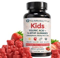 Folinic Acid Gummies for Kids & Adults, Strawberry Flavor, 6 oz bottle