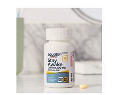 4 PACK Equate Caffeine 200mg Tablets – 80 Count, Energy & Alertness Support