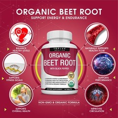 Organic Beet Root Tablets – Nitric Oxide Booster Beetroot Supplement 2040mg