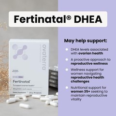 Natural Plant-Based DHEA Fertility Supplement for Women – 90 Capsules, 25mg Each
