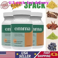 3 Pack Emma Gut Health Supplement 180 Capsules for Bloating Relief & Leaky Gut