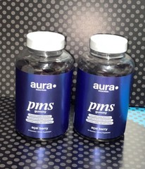 2 aura pms gummy acai berry 60ct each Ships Fast