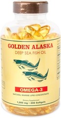 Omega-3 Alaska Deep Sea Fish Oil 1000mg, 200 Softgels – Allergen Free