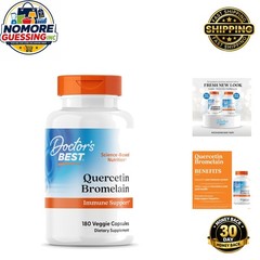 Quercetin Bromelain – 180 Non-GMO Capsules for Respiratory & Joint Support