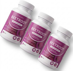 3X Rosabella Organic Beet Root 60 Capsules Natural Energy Boost Blood Pressure