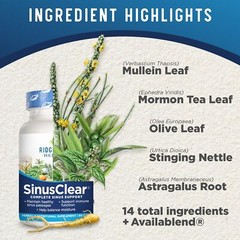 RidgeCrest Herbals SinusClear Complete Formula for Sinus and Nasal Health wit…