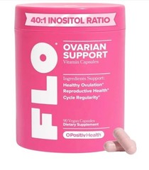 FLO Ovarian Support Vitamin 90 Vegan Capsules Dietary Supplement Hormone Balanc
