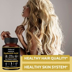 Hyaluronic Acid Capsules 250mg-Gluten Free,Anti-Aging,Skin Hydration,Skin Health
