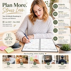 2027-2028 Monthly Planner, Jan 2027-Dec 2028, 8.6″ x 11″ Large Monthly Calendar