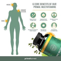 Primal Harvest Primal Multivitamin – Minerals – Energy Immune Brain Heart Health