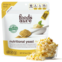 Foods Alive Non-Fortified Premium Nutritional Yeast Flakes, 6 Ounce Unfortified
