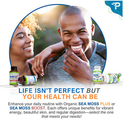 Certified Organic Sea Moss Bladderwrack Burdock Root Capsules | 60 SeaMoss Pills