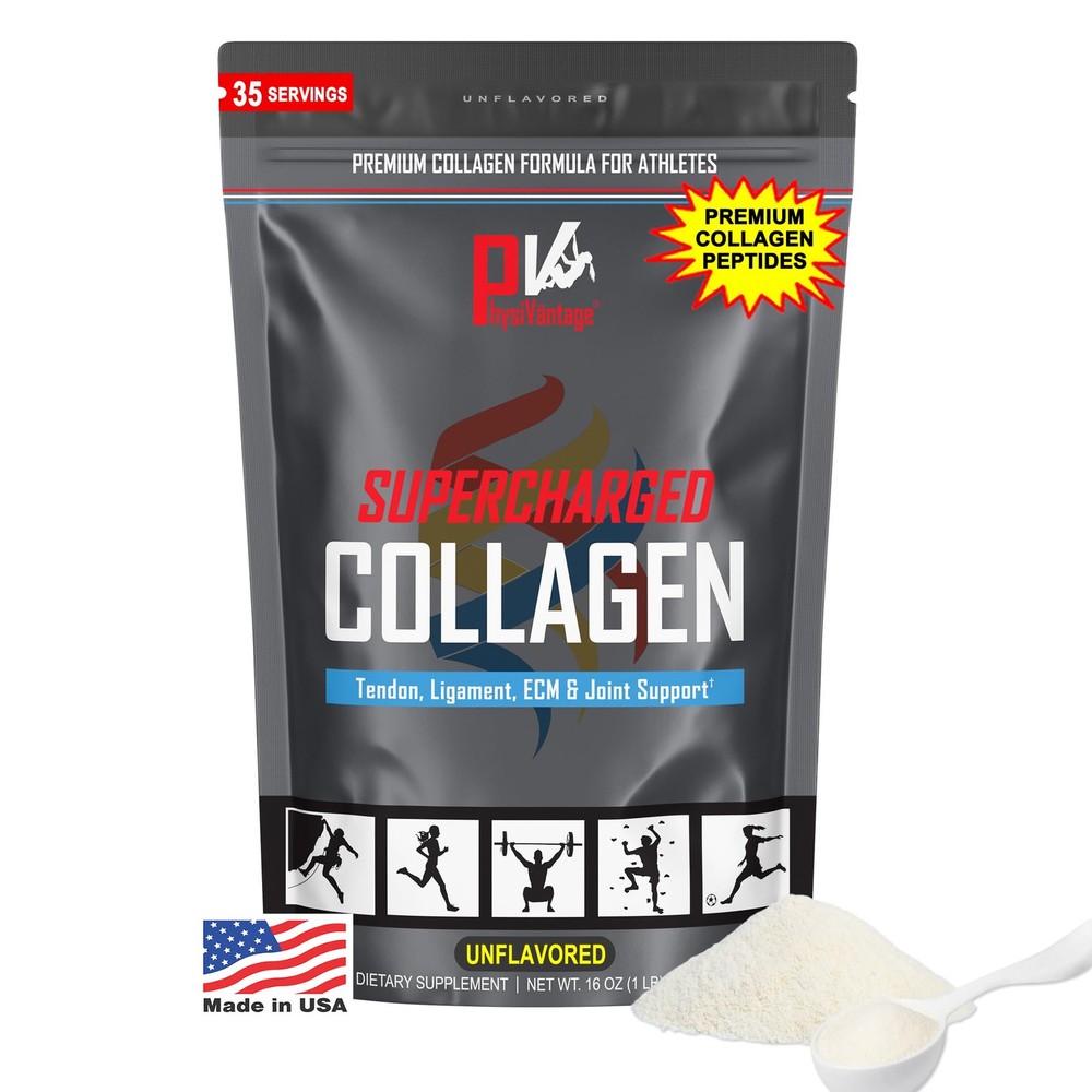 Supercharged Collagen Peptides Powder – Hydrolyzed Collagen for Joint, Tendon