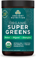 Organic Super Greens Powder, Probiotics, Spirulina | Made from Real Fruits, Vege