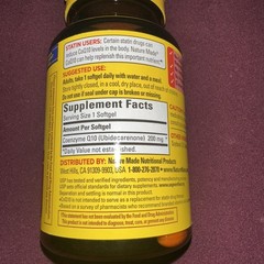 Nature Made 553202 CoQ10 Orange 200 mg – 80 Liquid Softgels