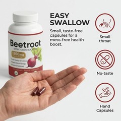 Lemeli Beetroot – 1300mg, Lemeli Beet Root Supplement 60 Capsules